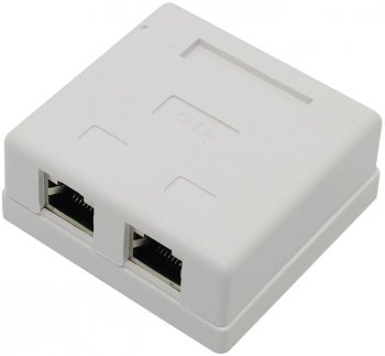 Розетка RJ45 внешняя двойная (экран.) кат.5e универсальная