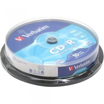 Диск CD-R Verbatim 700Mb 52x (10 шт.)на шпинделе<43437>