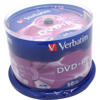 Диск DVD+R Verbatim 4.7Gb уп. 50 шт. на шпинделе <43550>