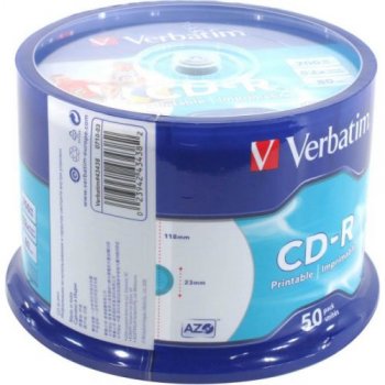Диск CD-R Verbatim 700Mb 52x sp. <уп.50 шт.> на шпинделе, printable <43309>