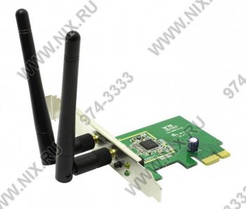 Адаптер беспроводной связи ASUS PCE-N15 Wireless LAN PCI-E Adapter (RTL) (802.11n, PCI-Ex1, 300Mbps)