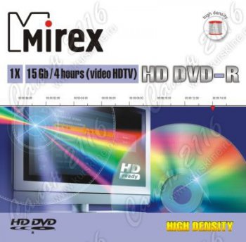 Диск DVD-R HD Mirex 15Gb 1x Jevel case
