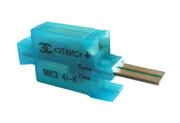 Модуль Эткис МКЗ 4i-К комплексной защиты на 1 пару (индикация, напряжение - разрядник, ток - полимерный позистор)
