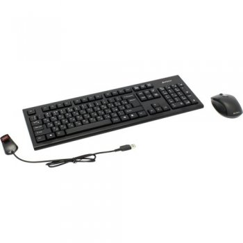 Комплект клавиатура + мышь A4-Tech Wireless Desktop PADLESS <7100N (GR-85+G7/G3-630N)>(Кл-ра USB, FM+Мышь, 3кн, Roll, USB, FM)
