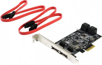 Контроллер RAID STLab A-520 (RTL) PCI-Ex2, SATA 6Gb/s, 2port-ext, 4port-int, RAID, Hyper Duo