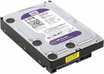Жесткий диск 3 Тб SATA 6Гб / s Western Digital Purple < WD30PURX > 3.5" 64Mb [24*7 for videorec]