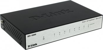 Коммутатор D-Link <DES-1008D /L2B> Fast E-net 8-port (8UTP 10/100Mbps)