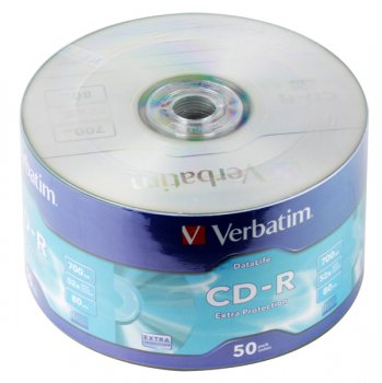 Диск CD-R 80min 700Mb Verbatim 52x Shrink/50 DataLife 43787