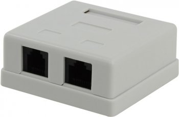 Розетка RJ45 5bites <LY-SB09> внешняя двойная+RJ-11 кат.5e