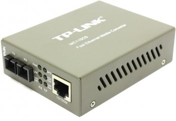 Медиаконвертер TP-LINK <MC110CS> 100Base-TX to 100Base-FX Media Converter (1 UTP, 1SC, SM)