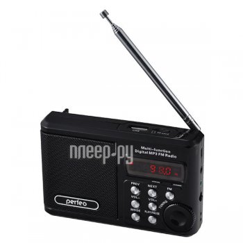 Радиоприемник Perfeo Sound Ranger, УКВ+FM, MP3 (USB/microSD), AUX, BL-5C 1000mAh, черный (PF-SV922BK)