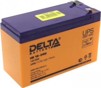Аккумулятор для ИБП Delta 12V 9Ah (HR12-34W)
