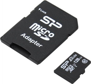 Карта памяти Silicon Power <SP128GBSTXBU1V10SP> microSDXC Memory Card 128Gb UHS-I U1 + microSD-->SD Adapter