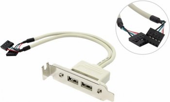 Планка портов Espada <EBRT-2USB2LOW> в корпус 2 Port USB 2.0, Low Profile