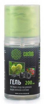Чистящий комплект (салфетки + гель) Cactus CS-S3004 для экранов и оптики 1шт 20x23см 200мл