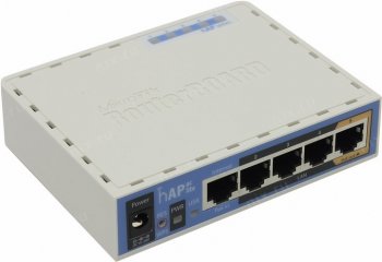 Маршрутизатор MikroTik RB952Ui-5ac2nD hAP ac lite with 650MHz CPU, 64MB RAM, 5xLAN, built-in 2.4Ghz 802.11b/g/n two chain wireless with integrated an