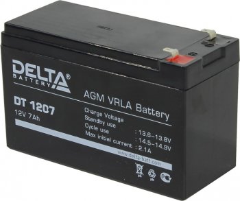 Аккумулятор для слаботочных систем Delta DT 1207 (12V, 7Ah)