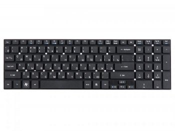 Клавиатура KB.I170A.402 черная без рамки, гор. Enter для ноутбука Acer Aspire 5755, 5830, 5830TG, E1-510, E1-522, E1-530, E1-530G, E1-532, E1-532G, E1