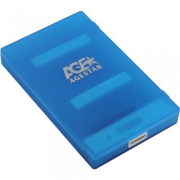 Внешний бокс AgeStar <3UBCP1-6G-Blue>(2.5" SATA HDD, USB3.0)