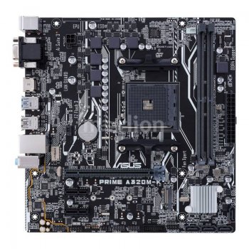 Материнская плата ASUS PRIME A320M-K Soc-AM4 AMD A320 2xDDR4 mATX AC`97 8ch(7.1) GbLAN RAID+VGA+HDMI