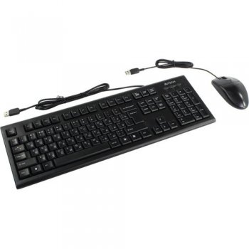 Комплект клавиатура + мышь A4 KR-8520D клав:черный мышь:черный USB