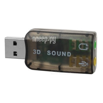 Звуковая карта Espada <PAAU001> USB адаптер для наушников с микрофоном