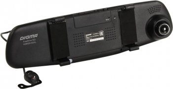 Автомобильный видеорегистратор Digma FreeDrive 303 MIRROR DUAL <Black> (2xCam, 1920х1080/640x480, 120°/90°, LCD 4.3", microSDHC, мик, Li-Ion)
