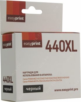 Картридж EasyPrint IC-PG440XL Black для Canon PIXMA MG2140/2240/3140/3240/35403640/4140/4240, MX374/394/434/454