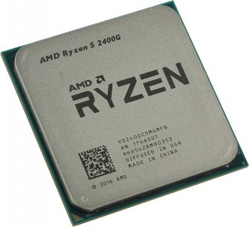 Процессор AMD Ryzen 5 2400G (YD2400C) 3.6 GHz/4core/SVGA RADEON RX Vega 11/2+4Mb/65W Socket AM4
