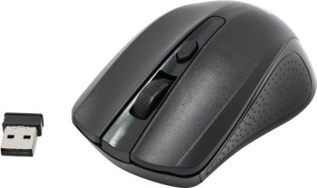 Мышь беспроводная SmartBuy One Wireless Optical Mouse <SBM-352AG-K> (RTL) USB 4btn+Roll,