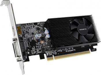 Видеокарта Gigabyte PCI-E GV-N1030D4-2GL NVIDIA GeForce GT 1030 2048 Мб 64bit DDR4 1177/2100 DVIx1 HDMIx1 HDCP Ret low profile