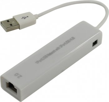 Сетевая карта внешняя USB 2.0 --> UTP 100Mbps+ 3-port USB2.0 Hub