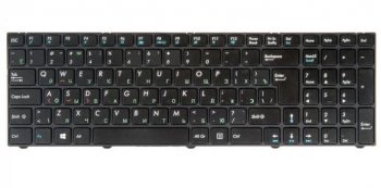 Клавиатура в сборе MP-09R16SU-3603 для ноутбука DNS Pegatron C15, C17, MicroXperts U300-02, U420-04, U420-05 Series, черная с рамкой, верт. Enter