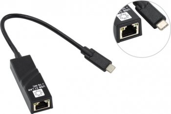 Сетевая карта внешняя 5bites <UA3C-45-07BK> адаптер USB-C --> UTP 1000Mbps