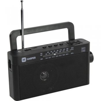 Радиоприемник HARPER <HDRS-377> (FM/AM/SW, MP3, microSD, USB, BT, 18650/220V)