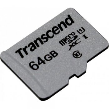 Карта памяти microSDXC 64Gb Class10 Transcend TS64GUSD300S w/o adapter