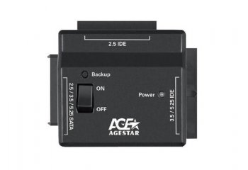 Адаптер для подключения к USB AgeStar для HDD 2.5"/3.5" FUBCP2 черный