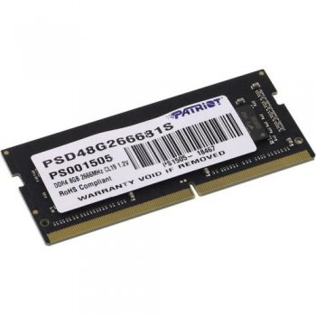 Оперативная память для ноутбуков Patriot Signature Line <PSD48G266681S> DDR4 SODIMM 8Gb <PC4-21300> CL19