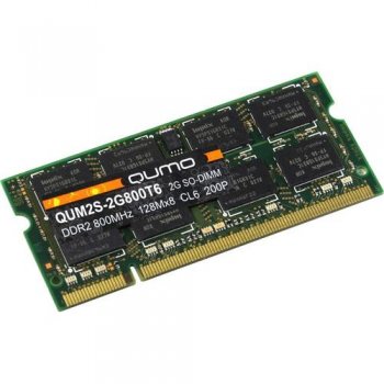 Оперативная память для ноутбуков QUMO <QUM2S-2G800T6> DDR2 SODIMM 2Gb <PC2-6400> CL6 (for NoteBook)