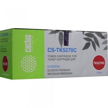 Картридж Cactus CS-TK5270C Cyan для Kyocera Ecosys P6230cdn/M6230cidn/M6630cidn
