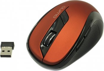 Мышь беспроводная QUMO Wireless Optical Mouse <Office Line Red M62> (RTL) USB 6btn+Roll <24359>