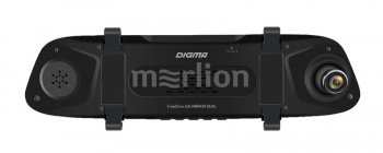 Автомобильный видеорегистратор Digma FreeDrive 404 MIRROR DUAL <Black> (2xCam, 1920х1080/640x480, 170°, LCD 5", G-sens, microSDHC, мик, Li-Ion)