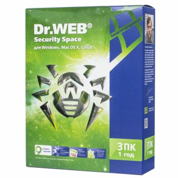 Антивирусное ПО DR.Web Security Space КЗ 3 ПК/1 год (BHW-B-12M-3-A3)