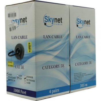Кабель FTP 4 пары кат.5e <катушка 305м> SkyNet Light <CSL-FTP-4-CU-OUT> для внешней прокладки (13840)