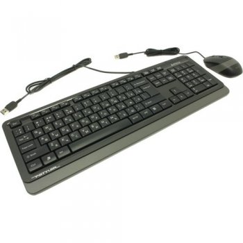 Комплект клавиатура + мышь A4 FStyler F1010 клав:черный/серый мышь:черный/серый USB