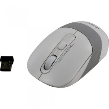Мышь беспроводная A4 Fstyler FG10 белый/серый оптическая (2000dpi) USB