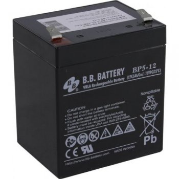 Аккумулятор для ИБП B.B. Battery BP5-12 (12V, 5Ah)
