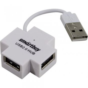 Концентратор USB Smartbuy <SBHA-6900-W> 4-port USB2.0 Hub