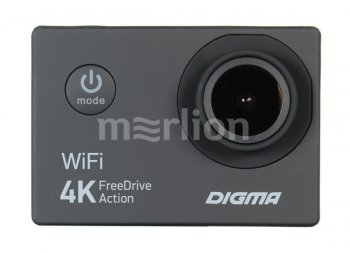 Автомобильный видеорегистратор Digma FreeDrive Action 4K WiFi черный 8Mpix 2160x3840 2160p 150гр. Allwinner V3
