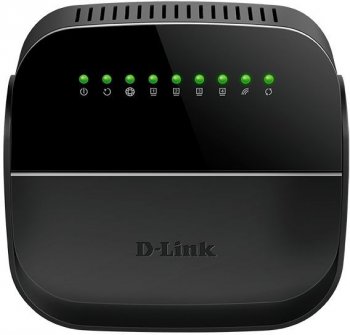 Маршрутизатор D-Link <DSL-2740U /R1A> Wireless ADSL2+ Modem Router (4UTP 100Mbps, RJ11, 802.11b/g/n, 300Mbps)